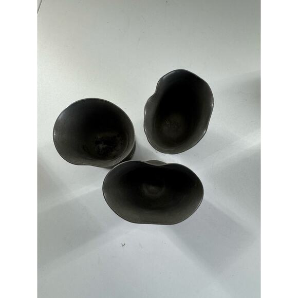 Vintage Gimbels Solid Pewter Small Wine Goblets (READ) Set of 6 - Picture 5 of 8